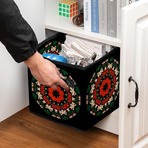 Boîte de rangement pliable en tissu cube organiseur pour placard et chambre