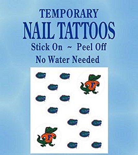 FLORIDA GATORS NAIL TATTOOS-FLORIDA TATTOOS FOR NAIL-12 PACK