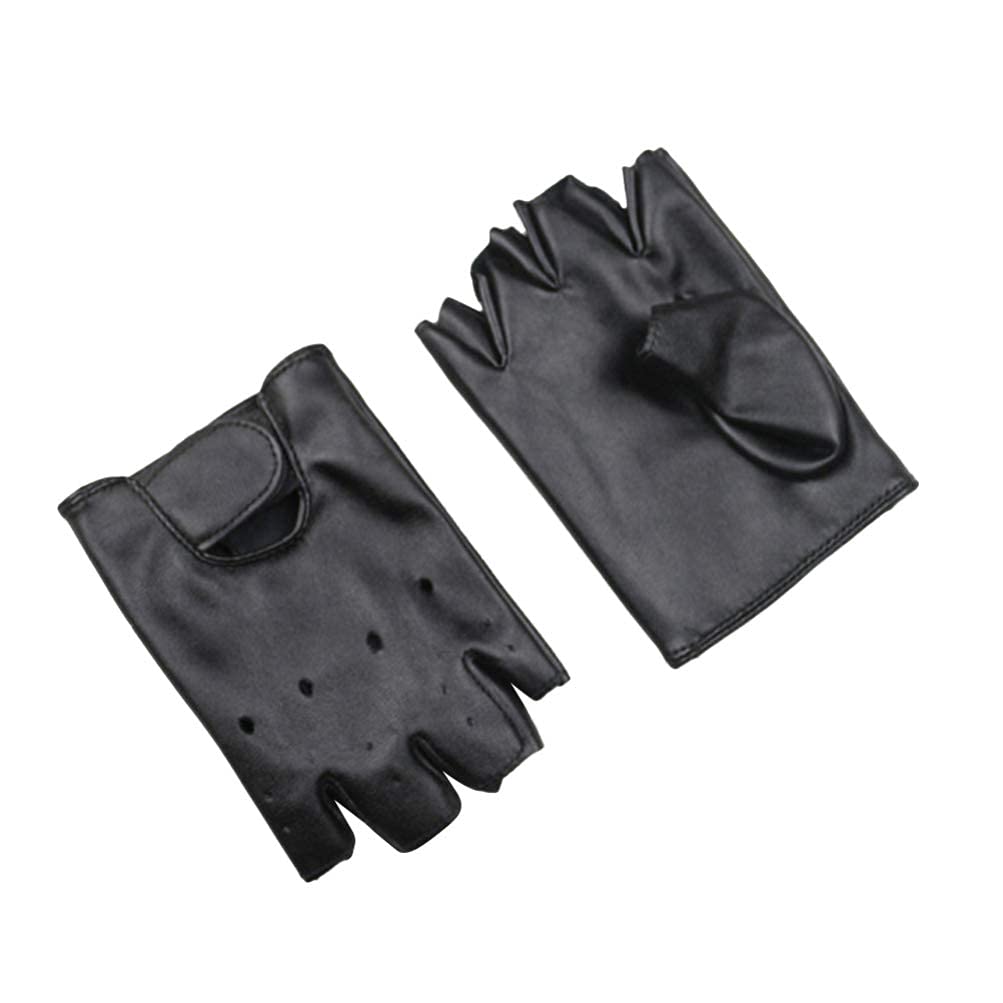 Mitaines en cuir pour enfants, gants de sport demi-doigts, équitation, pêche, chasse