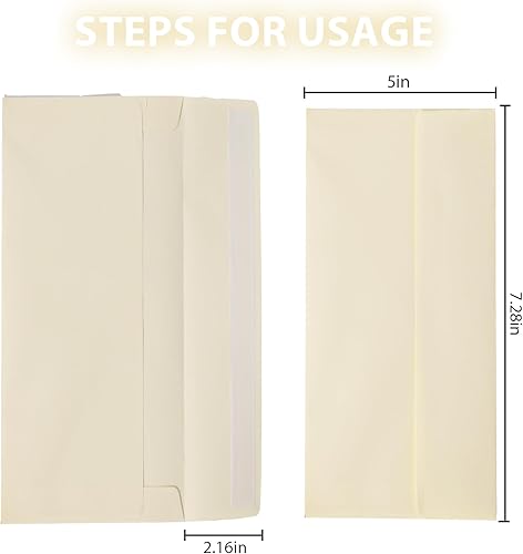 Miniatura 3 de Sobres de invitación A7, 30 paquetes, sobres de 5 x 7 pulgadas para invitaciones, sobres autosellables para bodas, tarjetas de felicitación, correo,