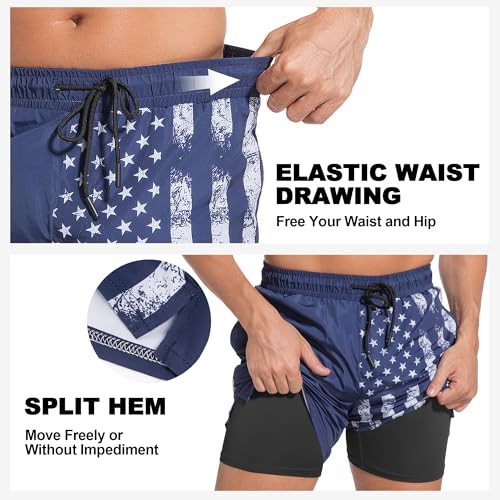 7 Inch Mens Swim Trunks with Compression Liner 2-in-1 Swimming Shorts Stretch Dry Fit Board Shorts Bathing Suit for Men3