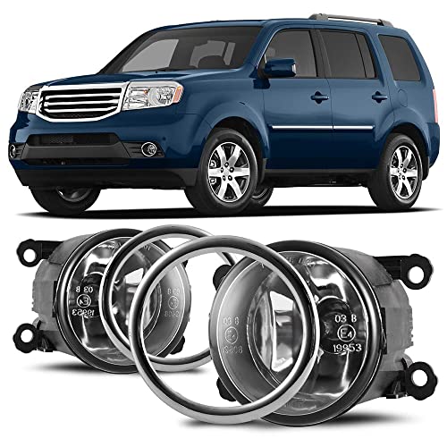 Winjet for [2012 2013 2014 2015 Pilot] Driving Fog Lights + Switch + Wiring Kit