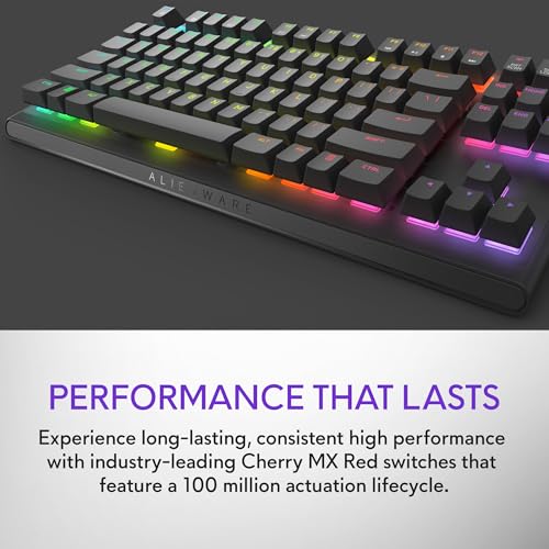 Alienware Low-Profile RGB Gaming Keyboard AW510K, AlienFx Per Key RGB LED Color Backlighting, Media CONTROLS & USB Passthrough, Cherry MX Low Profile Red Switches - Image 6