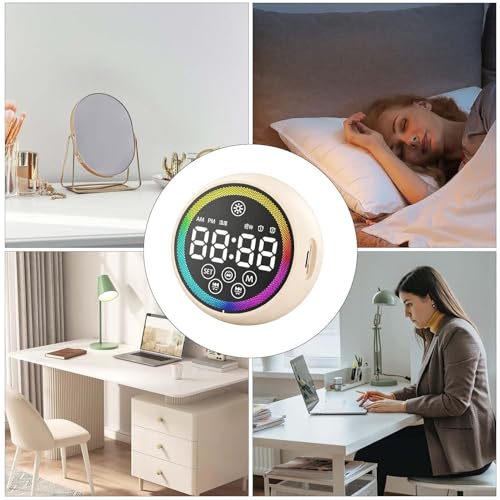 Despertador para durmientes profundos reloj digital con sonido fuerte recargable de mesa 5
