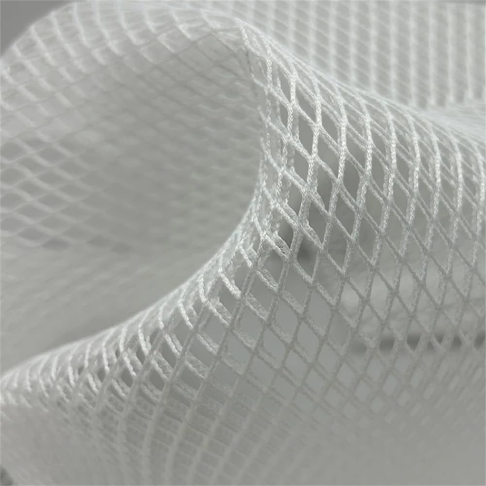 Tela de malla elástica transpirable para cama, sofá, zapatos, diseñador, hecho a mano, material de costura, color blanco, 50 x 150 cm