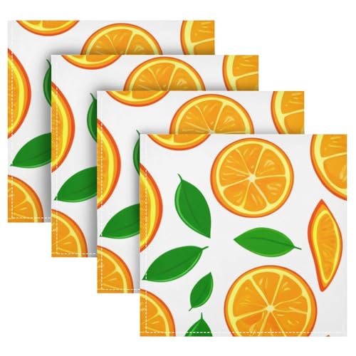 Servilletas de Tela Naranja YETTASBIN Set de 6 50.5x50.5 cm miniatura 5