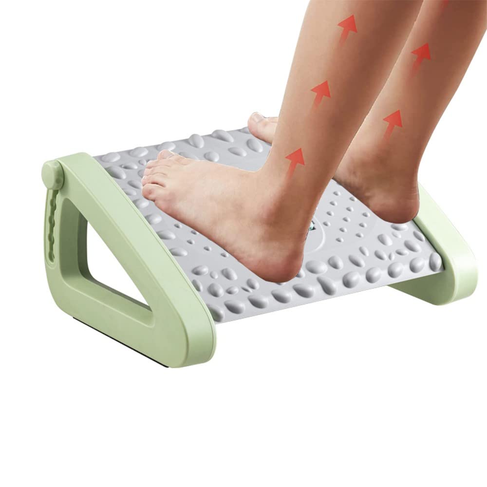 BYGMW Foot Rest Office Footrest Adjustable Roller Massage Soothing Fatigue Non-slip Strong Bearing Capacity Ergonomic Footrest Combination Office Bedroom Living Room Foot Rest Under Desk