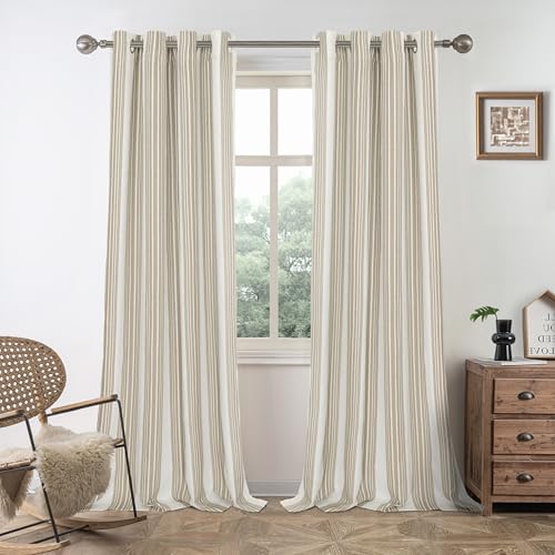 DriftAway Chris Linen 100% Blackout Curtains with Thermal and Sound