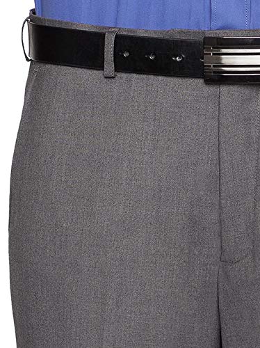RGM Mens Slim fit Dress Pants Flat-Front - Modern Formal Business Wrinkle Free No Iron Grey 28Wx30L2
