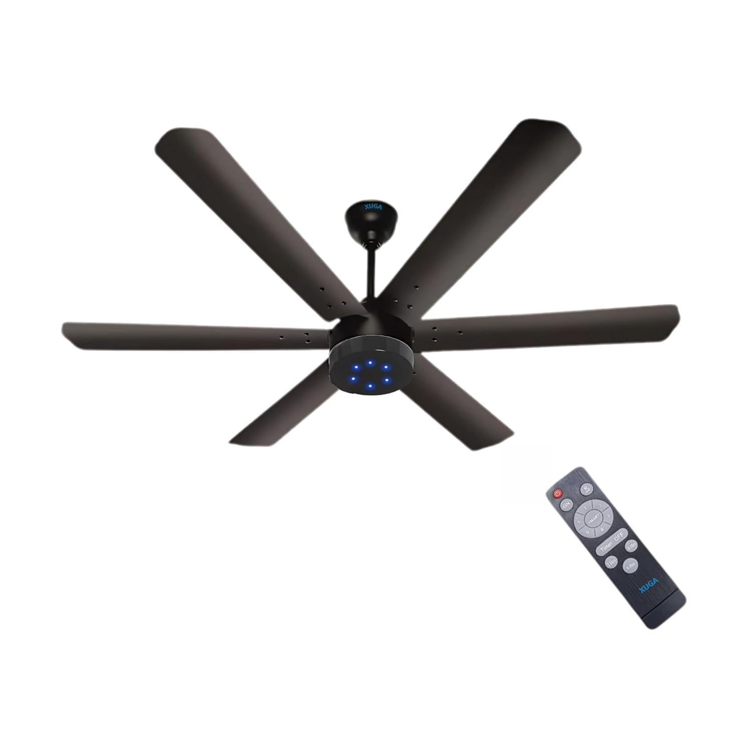 XUGA Jovian F6B Premium Smart 1200mm, BEE 5-star BLDC fan,6 Blade,Remote Ceiling fan for Home, 100% Copper Motor,Energy Saving, High Air Delivery, Aesthetic LED Light (Smoke Brown)-picture-13