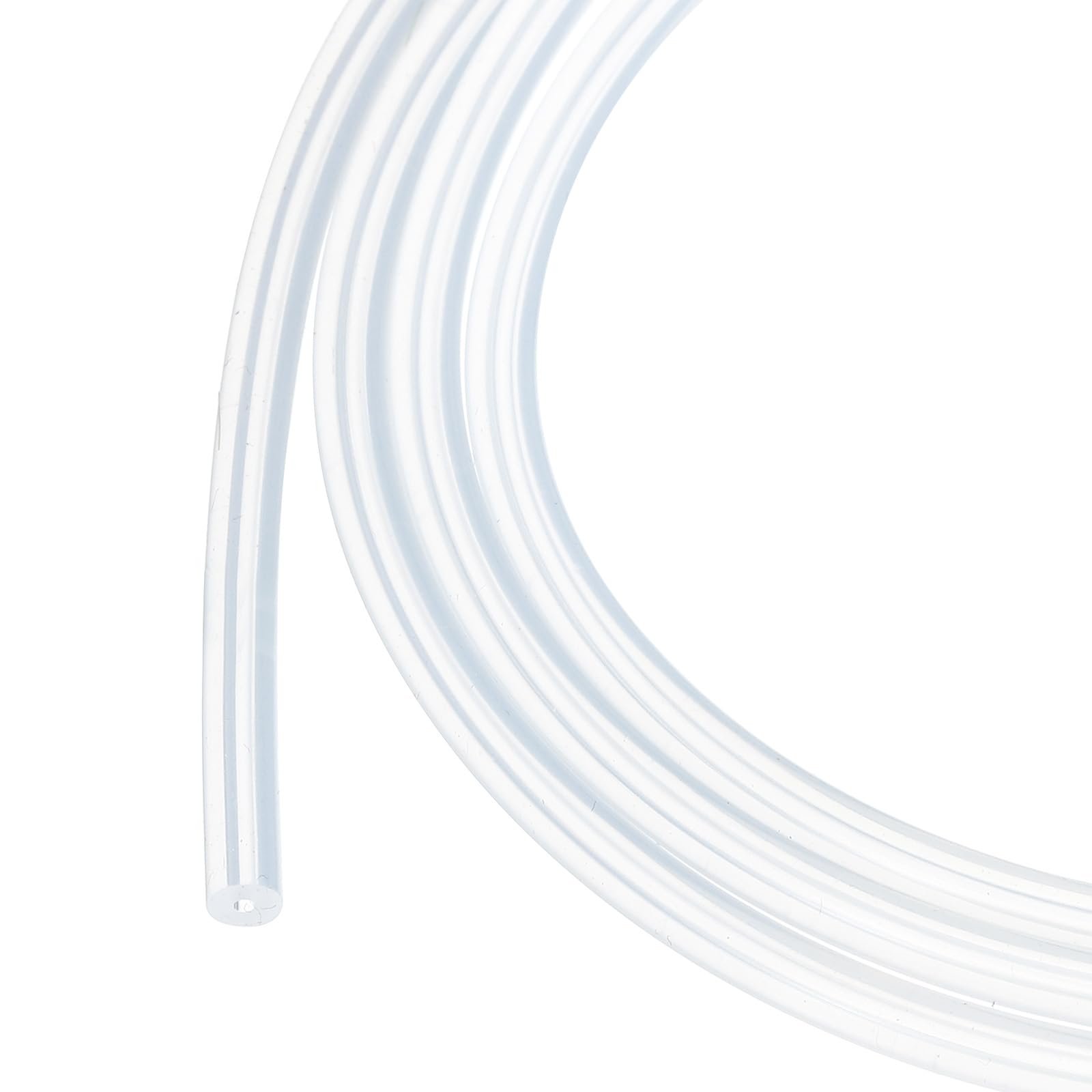 1m(3.3ft) 1mm(0.04") ID x 4mm(0.16") OD Silicone Tubing Clear Industrial Plastic Tubing Pure Silicone Hoses for Pump Siphoning Draining Irrigation Brewing