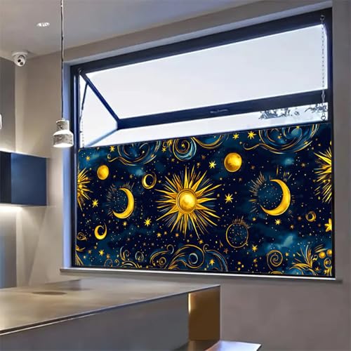 Vinilo Decorativo HOMETITUTE con diseño de sol, luna y estrellas miniatura 7