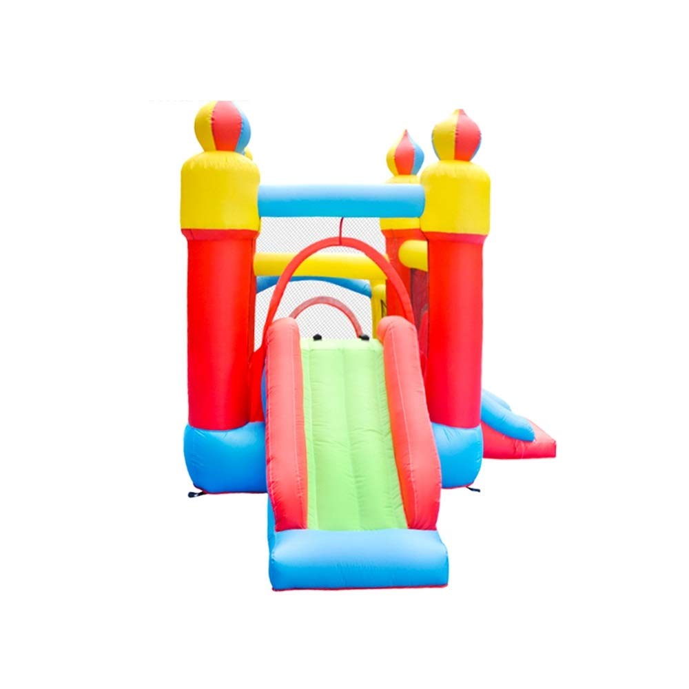 Castillo Hinchable, Parque acuático Inflable con Castillo Hinchable, trampolín y tobogán de PVC de 435 x 270 x 225 cm