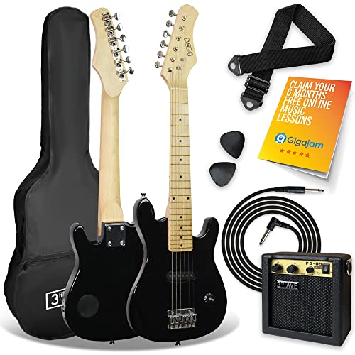 3rd Avenue - Paquete de guitarra eléctrica para niños de tamaño 1/4 para principiantes jóvenes,...
