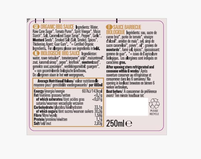 Organic Biona BBQ Sauce - 250ml Bottle for Grilling Delight - Image 3