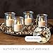 Luminara Flickering Flameless Pearl Ivory Tealights - Warm LED Light Flame Votives - Battery Operated Decor for Dining Room Table Centerpieces, Fireplace Mantel, Dinner Party, Reception - Set of 4