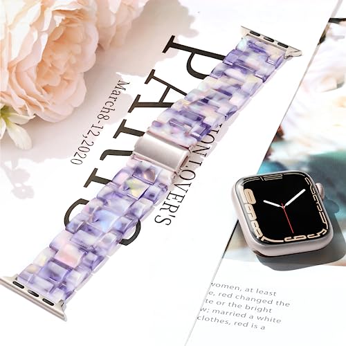 Image of Light House Apple Watch Bands-Fashion Lightweight Resin iWatch Bands for Women Men 38mm /40mm /41mm /42mm(Series 11 10), 49mm /46mm /45mm /44mm /42mm(S 3 2 1), Compatible with Apple Watch Series 11 SE 10 9 8 7 6 5 4 3 Ultra