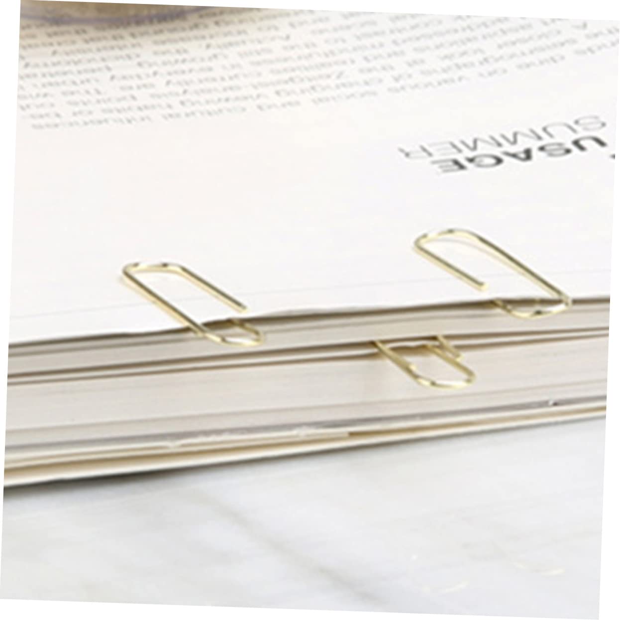 5 Set Graffetta Per Fogli Graffette Da Ufficio Asse Cartelline Portadocumenti Faldoni Portadocumenti Bollette Graffetta Fermagli Per Banconote D'oro Metallo Golden 100 Pezzi * 5 NUOBESTY