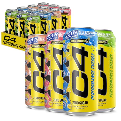 Image of C4 Performance Energy Drink, Zero Sugar, Jolly Rancher Variety Pack, 12pk