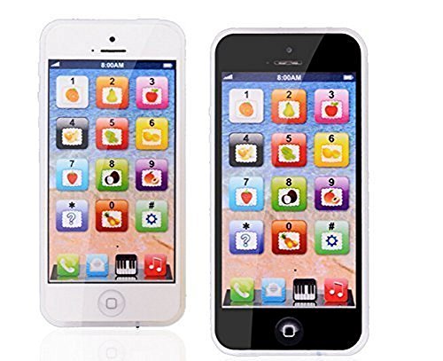 Preisvergleich Produktbild elegantstunning, Yphone / Lernspielzeug für Kinder / Spiel-Handy, schwarz, mit USB, wiederaufladbar, zufällige Farbe