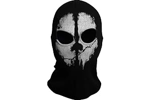 Unisex Ghost Print Stocking Balaclava Mask Ideal for Halloween and Tactical Gear