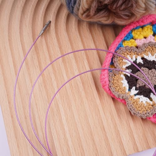 Image of Weabetfu Options Interchangeable Circular Knitting Needle Cable,Swivel 360 Inter.Cable for Circular Needle - 47inch(120cm)