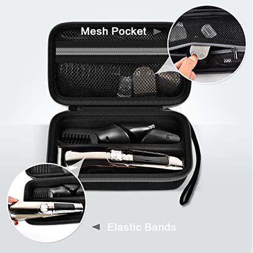 Againmore Portable Case Compatible With Ufree/Brightup Fk-8788T/Fk-8688T Beard Trimmer For Men, Electric Razor Organizer Hair Clippers Shaver Storage Holder For Mens Grooming Kit-Bag Only #TOP3