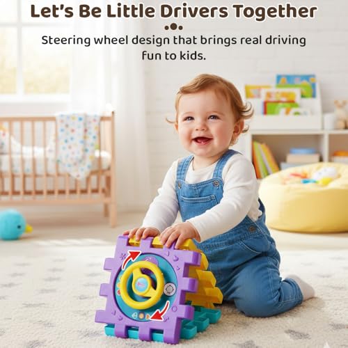 Image of StarAndDaisy Baby Toddler Activity Center Musical Multi Activity Cube for Kids, Infants -Play Learning Center Toy Interactive Educational, Skill Development House with Lights and Sounds