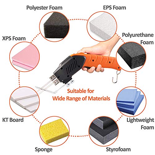 JIADING Pro Electric Hot Knife Foam Cutter Styrofoam Cutting Tool Kit Air Cooled Electric Hot Knife Continuous Use(Electric Foam Cutter)
