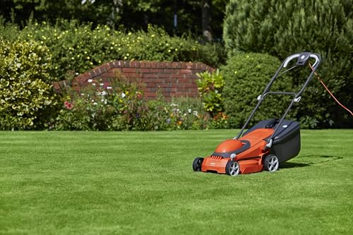 Electric Lawn Mower, Orange and Grey, 38cm Cutting Width - Image 3