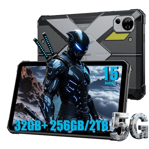 Image of FOSSIBOT DT3 5G Android 15 Rugged Tablet, 32GB+256GB Storage, 21560mAh Battery Rugged Windows Tablet,10.4 inch Waterproof Tablet, 2K IPS Display, Wi-Fi 6 / 66W Fast Charging /OTG (2026 Gray)
