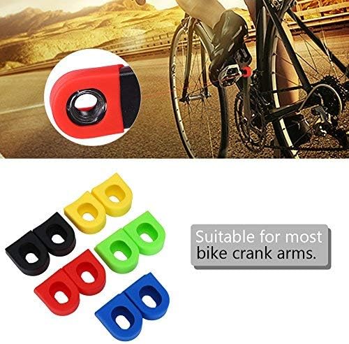 Miniatura 5 de Tbest Juego de 2 botas de manivela para bicicleta, funda de silicona, funda protectora de manivela para bicicleta (paquete de 2)