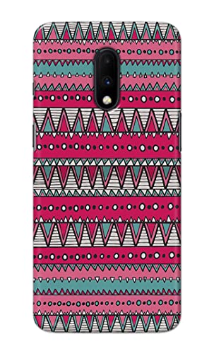 Image of Printed Hard Back Cover Case for OnePlus 6T | OnePlus 7 Back Cover (Geometric Vintage Pattern) -1803
