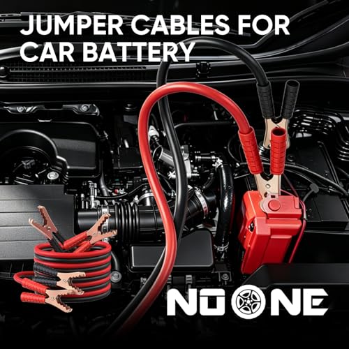 Image of NOONE Jumper Cables for Car Battery, Heavy Duty Automotive Booster Cables for Jump Starting Dead or Weak Batteries (10-Feet (10-Gauge)