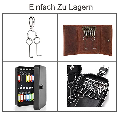 2 Stück Profi Dietrich Set, Buntbartschlüssel Universal, Öffnet Nahezu Jede Tür, Universalschlüssel für Zimmertüren, Schlüsseldienst Türöffner Schlüssel für Bunt-Bart-Schloss Öffner