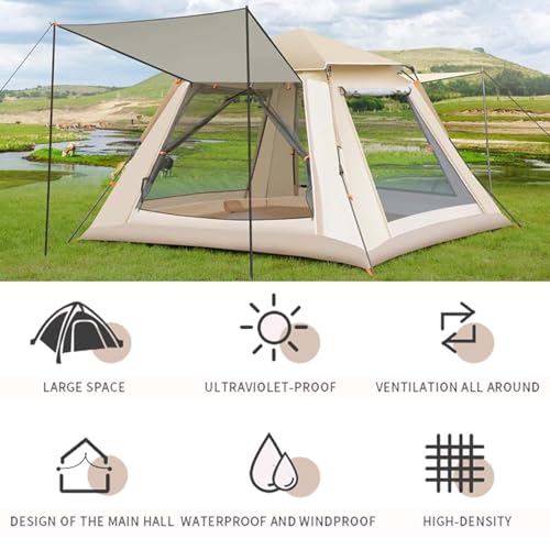 Carpa de camping pop-up 85x85x56 pulg para 2-4 personas miniatura 4