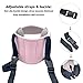 LETTON Car Seat Head Support for Child, Adjustable Toddler Car Seat Head Holder Head Strap, Safe, Breathable Head & Neck Pillow Support Solution– Baby & Kids Travel Accessories, Grayish Pink