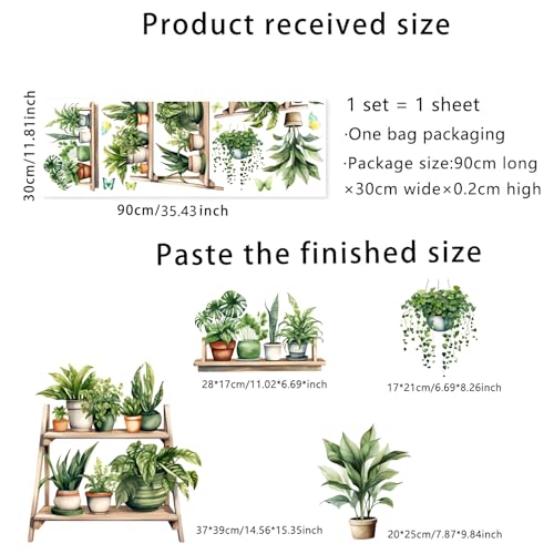 Vinilo Decorativo de Planta Verde Potted Green sacinora miniatura 3