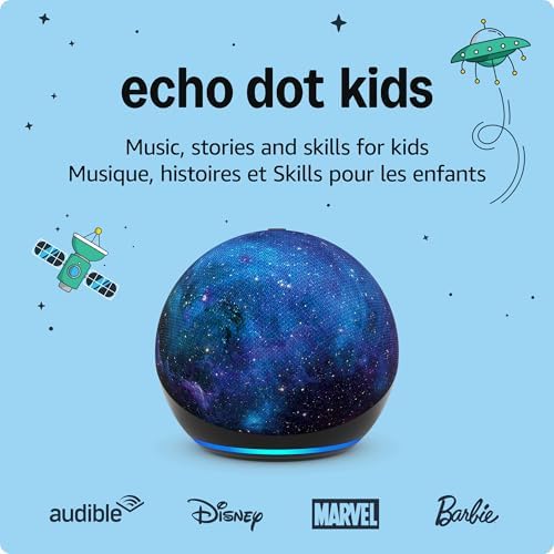 Amazon Echo Dot Kids with Alexa (newest model), Designed for kids, with parental controls, Includes 1 Year of Amazon Kids+, Stardust, with Alexa+ Early Access - View 4