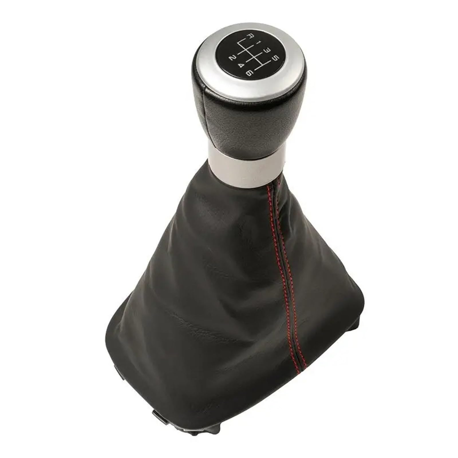 Qmtvfsrh B0535 Car Gear Shift Knob Manual 5/6 Speed Gear Shift Knob Pu Gaiter Boot Cover For Seat For Alhambra 2000-2010 Abs Shifter Lever(B0535)