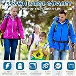PGYOB Centrale électrique portable, 99,9Wh générateur extérieur avec câble intégré, batterie de secours de banque d'alimentation portable pour frais de téléphone, voyage, utilisation à domicile, camping, RV Voyage