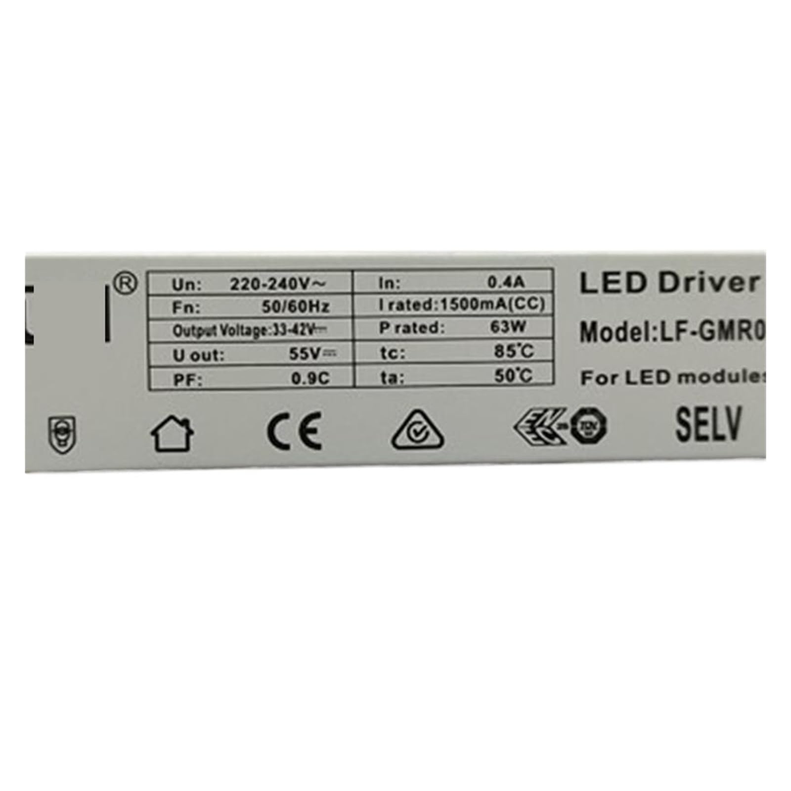 PWANUIGTE Driving LED Strip Light Constant Current Power Supply LF-GMR0631500U tri-Proof Controller(60W/DC33-40V/1500MA)