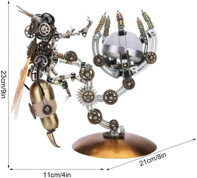 Puzzle metalowe 3D dla dorosłych, mechaniczna metalowa lampa biurkowa z pszczołami, zestaw modeli do składania, zestaw do samodzielnego montażu łamigłówka,dla dorosłych prezent urodzinowy 627 szt.