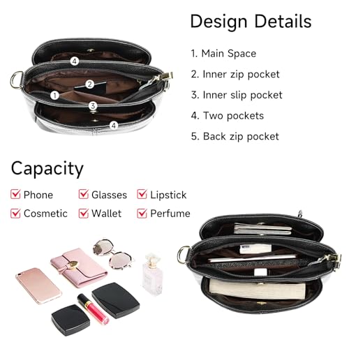 Genuine Leather Women Shoulder Bag Small Crossbody Bags Purse Mini Casual Hobo Lady Handbags and Purses Messenger Satchel4