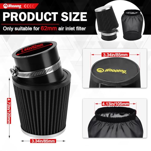 Image of Upgraded Mini Bike Air Filter Adapter Kit with Dust Cover for Predator 212cc Coleman CT200U CT200U-EX BT200X B200 B200R KT196 196cc GX160 Engine Baja MB165 MB200 Mini Bike Go Kart Parts