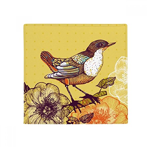 Tapis de sol fleurs et oiseau DIYthinker 50x50cm antidérapant multicolore - 2