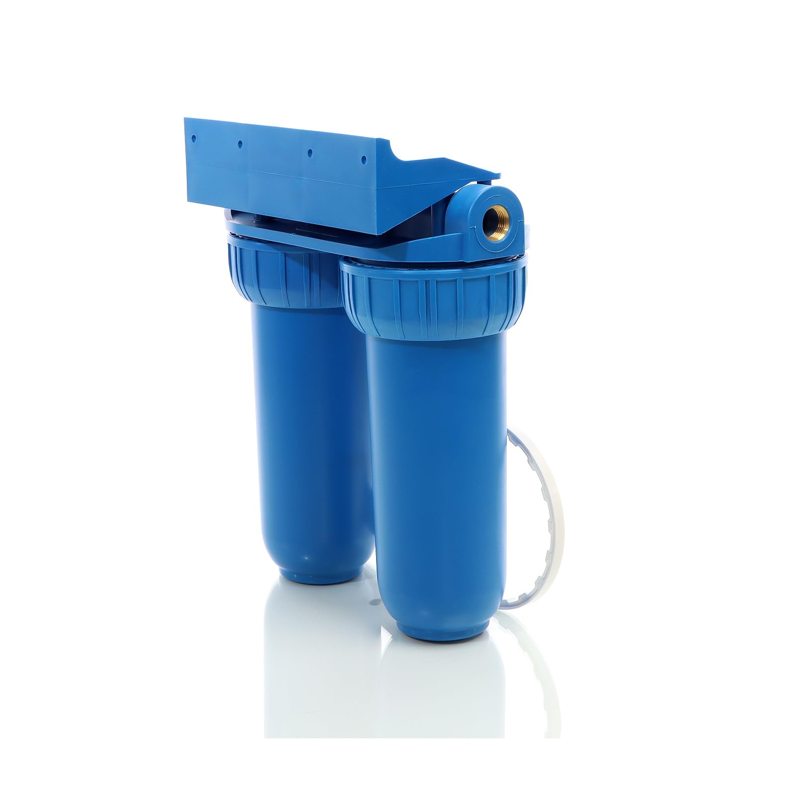 Naturewater NW-BR10B2 Double filtre Eau potable – 280 x 150 x 355 mm – 2 Étapes – 360 L/h – 1" / 32,89 mm – avec Cartouche PP Sédiments, Charbon actif – Filtration Purification Bactéries Pesticides