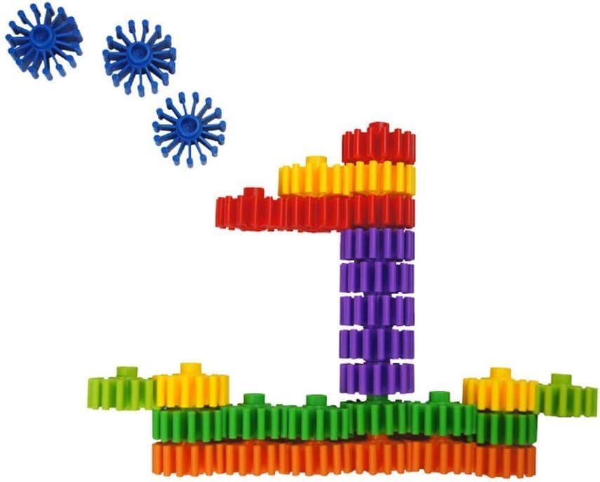 Image of Little Fingers Colourful Plastic Gear Building Blocks Set for Kids, Pack of 28