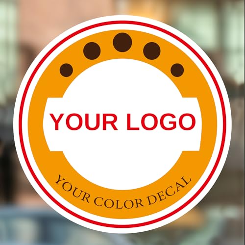 Logo Personnalisé, Autocollant Mural Personnalisé avec Logo pour Votre Bureau ou Votre Maison, Autocollant pour Vitrine, Devanture de Magasin, Enseigne...