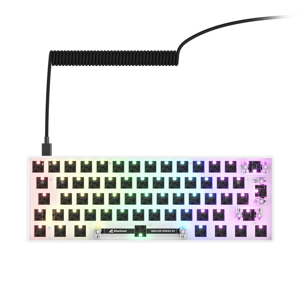 Sharkoon Skiller SGK50 S4 Gen2 Barebone, Blanco, 60% de disposición